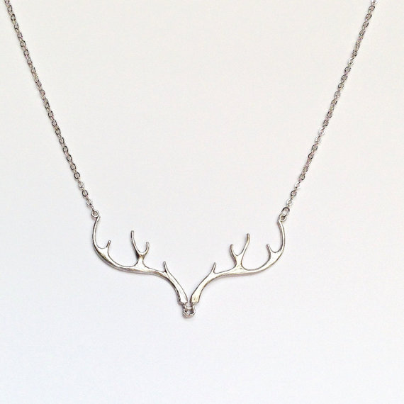 زفاف - Antler Necklace, Hunting Necklace, Minimalist Jewelry, Hunting Jewelry, Hunter Necklace, Deer Necklace, Full Rack, Reindeer Necklace