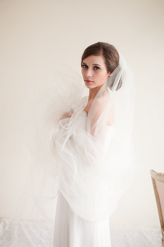 زفاف - Cathedral Veil, Bridal Veil, Wedding Veil, Cathedral Length Wedding Veil, Ivory Veil, 108 inches - Ariana - 7213