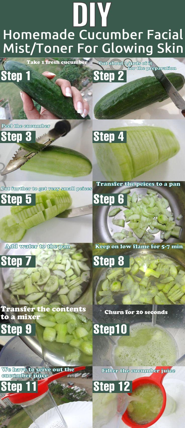 زفاف - DIY: Homemade Cucumber Facial Mist/Toner For Glowing Skin