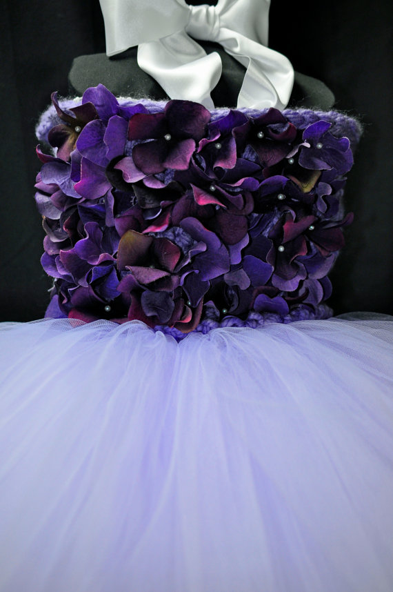 Mariage - Violet Flower Girl Dress