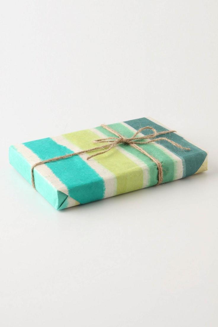 Wedding - Painted Stripes Wrapping Paper