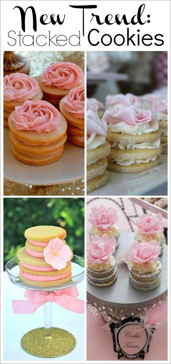 Hochzeit - Trend: Decorated Stacked Cookies
