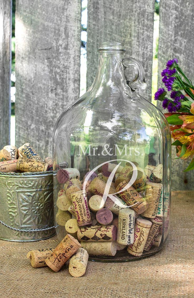 Свадьба - Cathy's Concepts 'Mr. & Mrs. - Wedding Wishes In A Bottle' Gallon Growler Guest Book