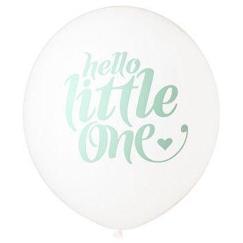 Свадьба - Hello Little One Balloon, White & Mint
