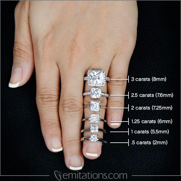 5 Carat Princess Cut Diamond Engagement Ring - Diamond