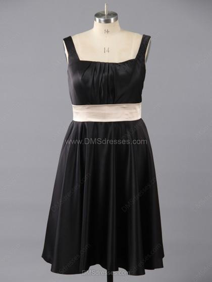 Mariage - A-line Satin Square Neckline Sashes/Ribbons Tea-length Bridesmaid Dresses in Australia