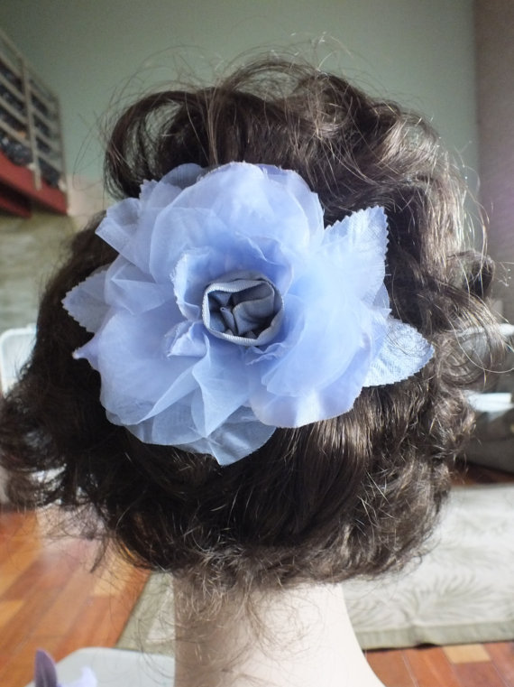 Wedding - Bridal Hair Comb, Handmade Silk Flower Hair Accessory, Wedding Fascinator