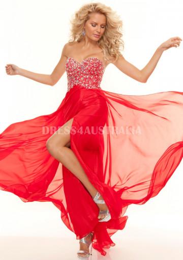 Mariage - Buy Australia A-line Red Sweetheart Red Chiffon Evening Dress/ Prom Dresses 2013 PAZ by MLGowns 93035 at AU$167.18 - Dress4Australia.com.au