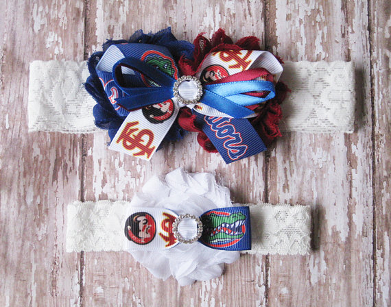 Mariage - FSU and UF State House Divided Garter Set 