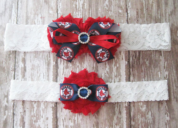 Mariage - Boston Red Sox Garter Set 