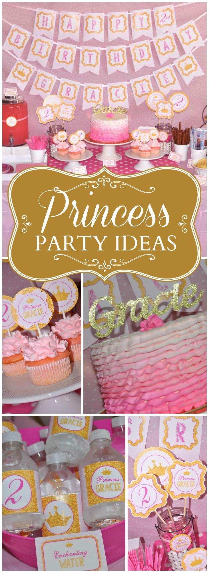 Hochzeit - PRINTABLES - DIY / Birthday "Princess Dress Up Party - Pink And Gold"
