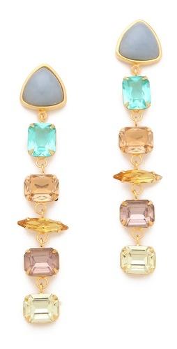 زفاف - Crystal Column Earrings