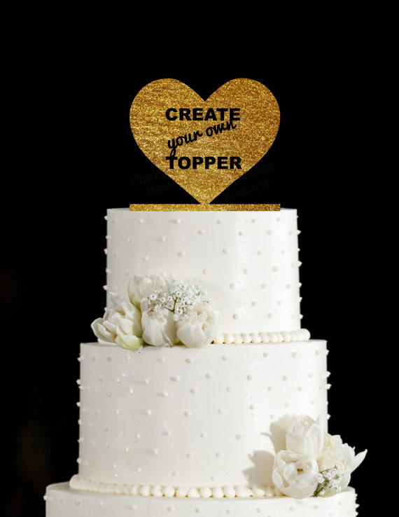 Свадьба - Create Your Own Custom Acrylic Wedding Cake Topper - Anything You Can Imagine