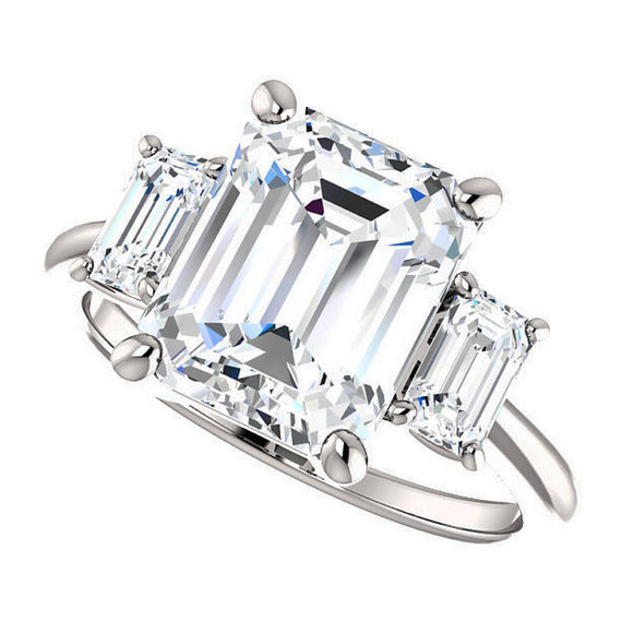 زفاف - kennedy ring - 3.5 carat forever brilliant moissanite engagement ring, platinum