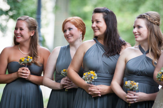 زفاف - Gray Bridesmaid Dresses