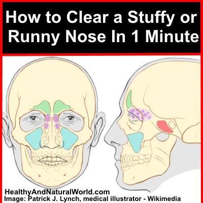 Hochzeit - How To Clear A Stuffy Or Runny Nose In 1 Minute