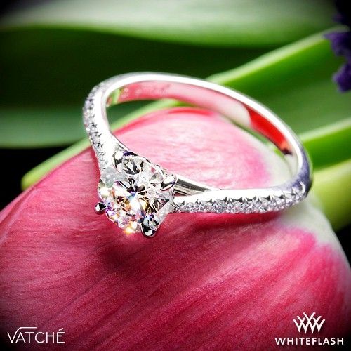 زفاف - Platinum Vatche 1535 "Melody" Diamond Engagement Ring