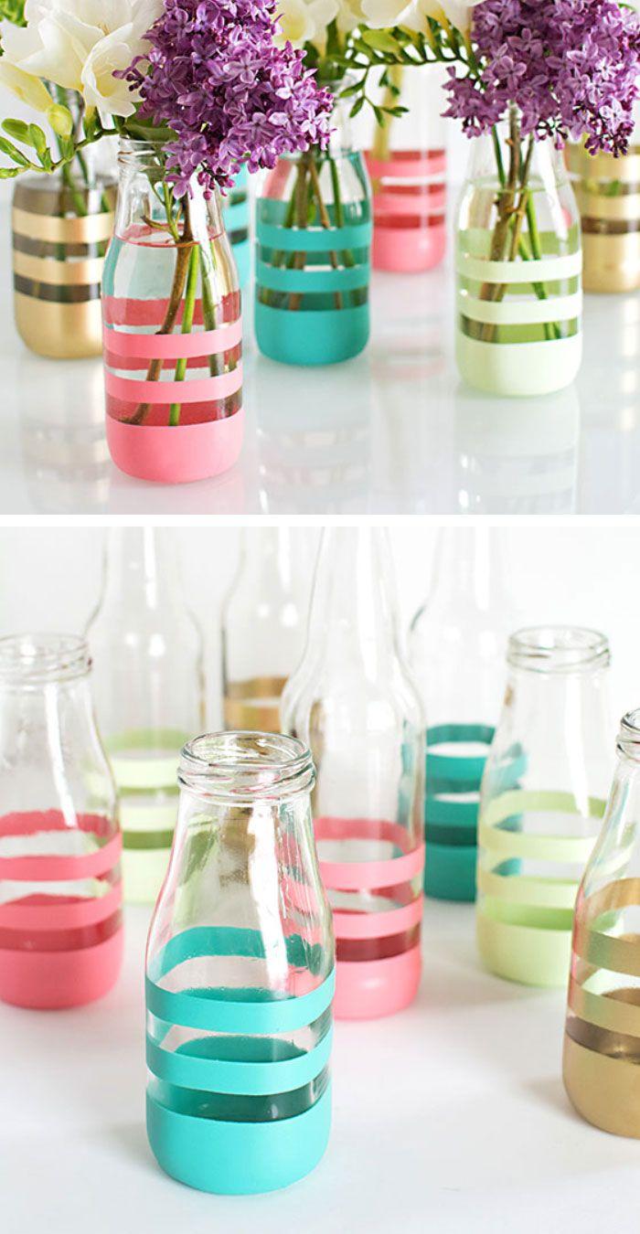Hochzeit - DIY Painted Bottles