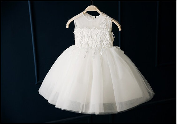 Mariage - Off White Christening Dress, Baptism Dress, off white flower girl dress, lace dress, off white tulle dress, bridesmaid dress, flower girl