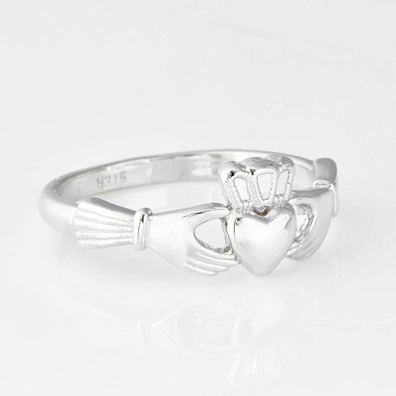 زفاف - Sterling Silver Claddagh Ring - Claddagh Jewelry - Sterling Claddagh - Promise Ring - Irish Jewelry - Engagment Ring