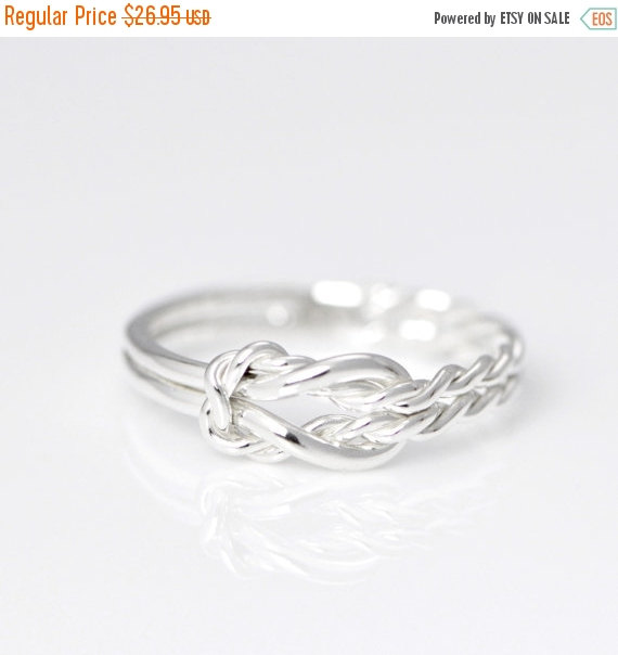 Свадьба - Infinity Knot Ring - Infinity Knot Jewelry - Infinity Ring - Love Knot Ring - Silver Knot Ring - Reef Knot Ring - Reef Knot Jewelry