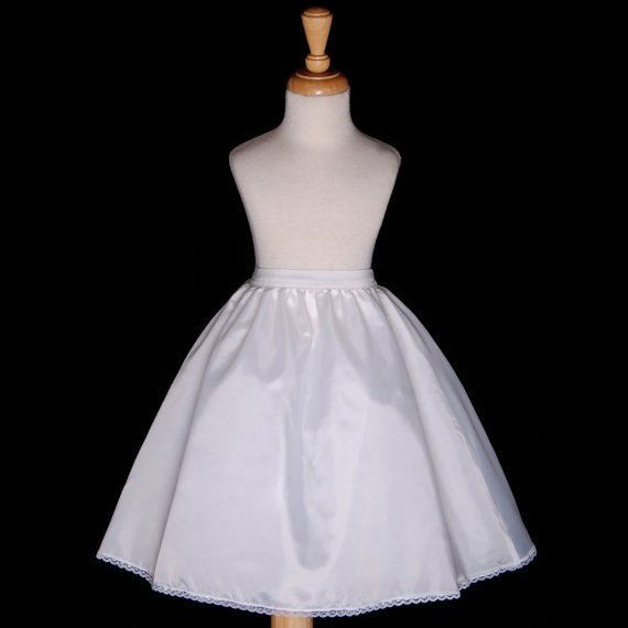 YiZYiF Flower Girls 3 Layers Hoopless Petticoat Crinoline Half Slips Pageant Party Wedding Dress Underskirt 