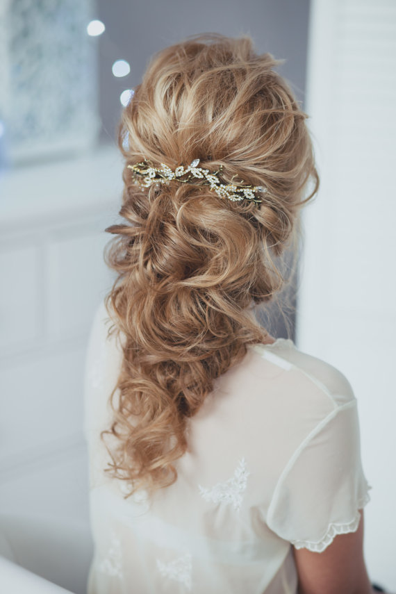 Wedding - Bridal Head PIece Twig Bridal Hair PIece Bridal Headpiece Bridal Hair Comb Bridal HairComb