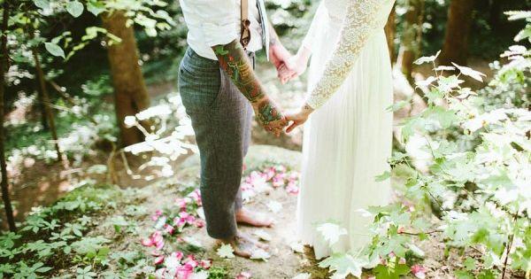 Свадьба - Alternative Forest Wedding Inspiration 