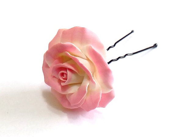 Mariage - Pink Rose, Floral Accessories, Rose Wedding Hair Accessories, Wedding Hair Flower Hair, Hair Accessories, Wedding Hair Flower - set