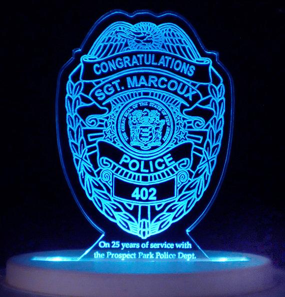 Wedding - Police - Fireman - or any Service Retirement Cake Topper -  Acrylic -Personalized