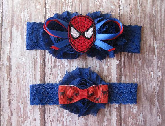 Свадьба - Spiderman Garter Set 
