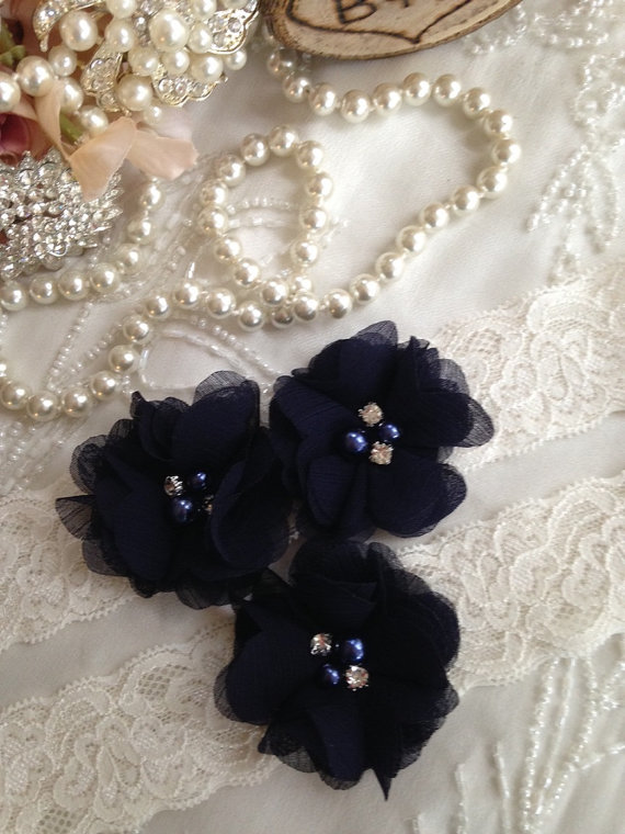 Wedding - SALE-CUSTOMIZE-Wedding Garter-Navy-Chiffon-Shabby-Flower-Pearl-Aqua-Red-Coral-Blue-Rhinestone-garter belt-Garter-Vintage-Bridal-Toss Garter