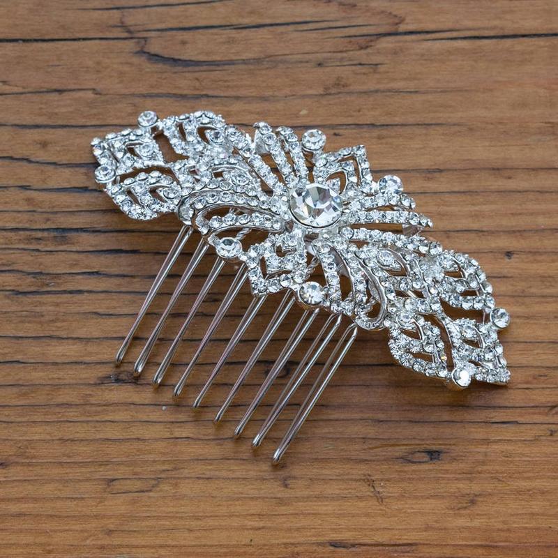 Свадьба - crystal bridal hair comb for bride