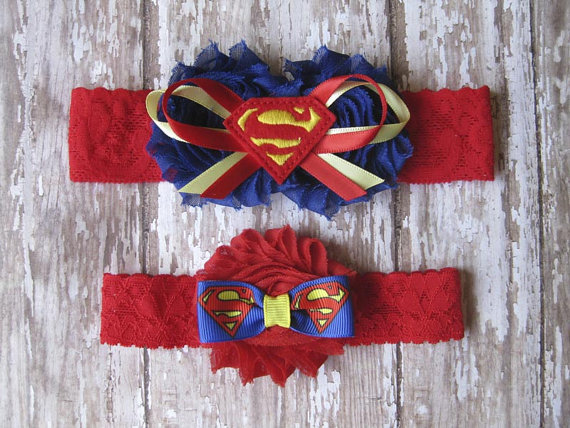 زفاف - Superman Garter Set 