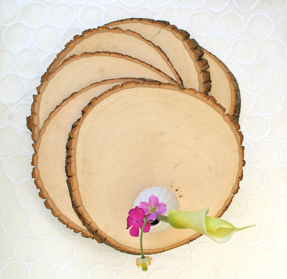 Wedding - Set of 10 Large Rustic Wood Tree Slice Centerpieces Rustic Wedding Decorations Wooden Rounds