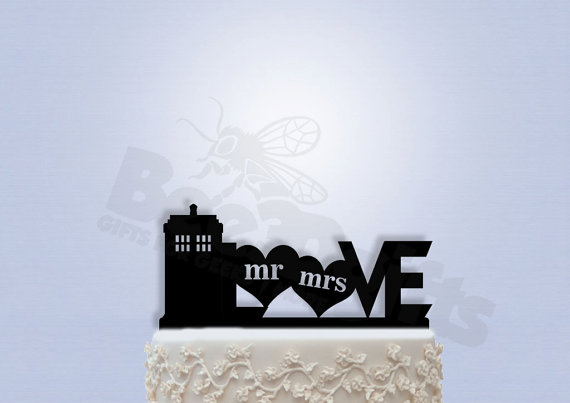 Mariage - Dr Who Love Cake Topper