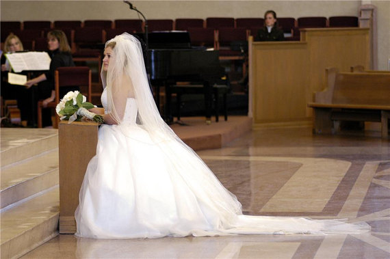 زفاف - Custom Handmade 1, 2, or 3 Tier Cathedral Veil Bridal Wedding Starting At Only 39.99