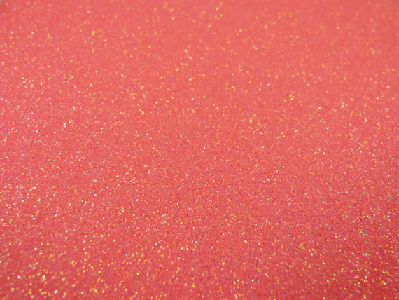 Hochzeit - New Neon Coral Rainbow Glitter Heat Transfer Vinyl (HTV) 20" by 1' 3', 5', 10', and 15'