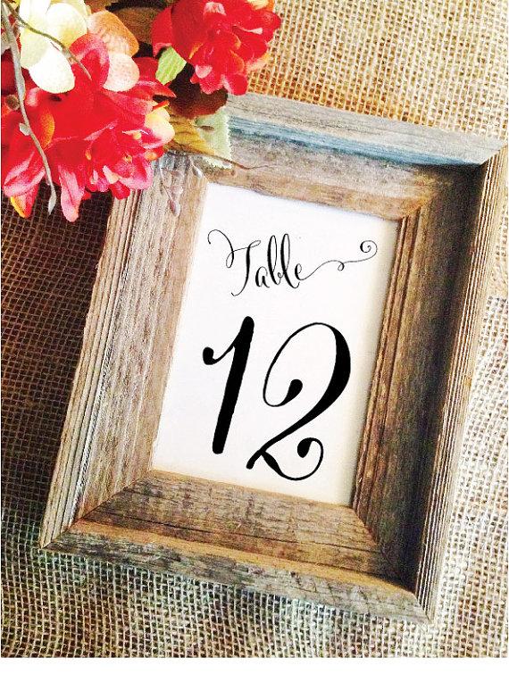 Свадьба - Elegant Wedding Table Numbers Wedding Reception Table Signage Wedding Decoration (Stylish) (Frame NOT included) Select numbers 10+