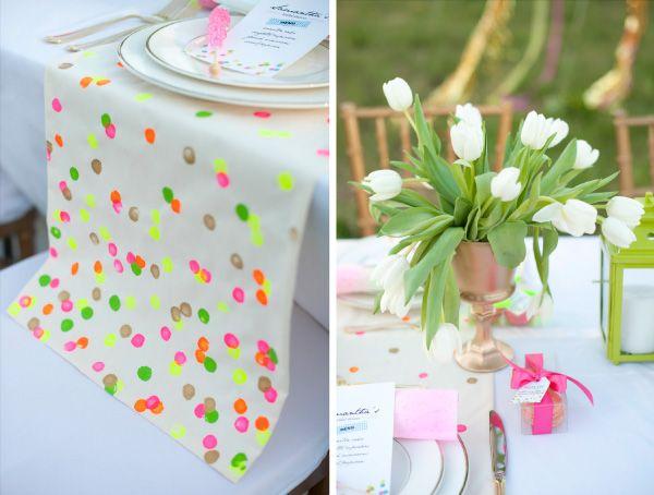 Hochzeit - Colorful Neon & Confetti Shower