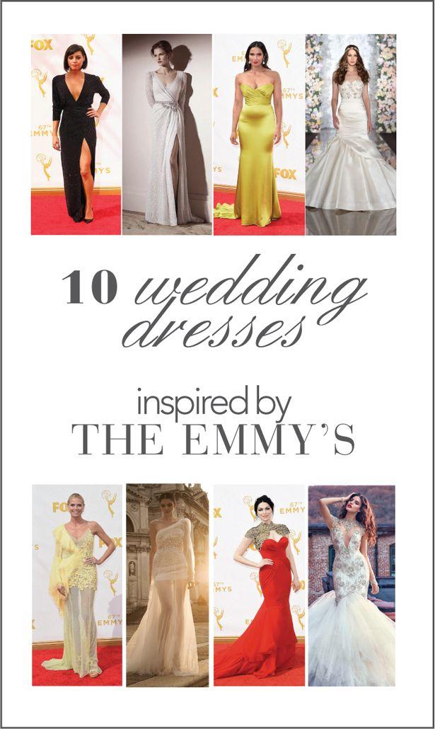 Hochzeit - 10 Wedding Dresses Inspired By The Emmy's 2015