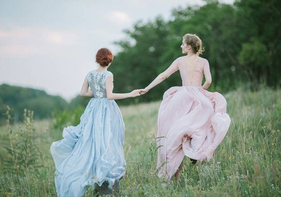 Hochzeit - Custom Order For Amber - Blush Wedding Dress