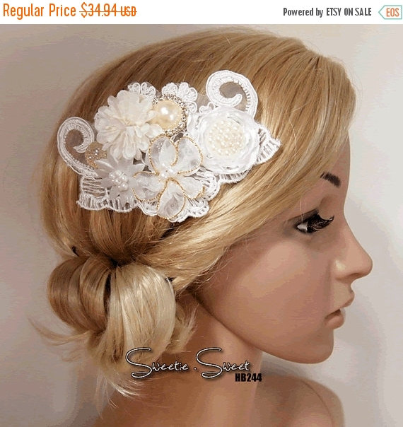 Hochzeit - 40% SALE Bridal Hair Comb, Wedding Hair Comb, bridal Fascinator, Wedding Fascinator, Bridal Head piece, Wedding Hair Accessories HB244