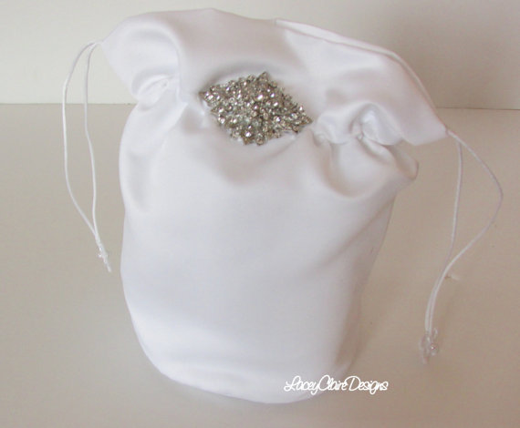 Свадьба - Bridal Dollar Dance Bag Wedding Money Bag Wedding Purse Custom Made