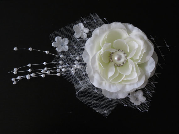 Свадьба - Bridal  Flower Hair Clips Wedding Hair Clip  Wedding Accessory Bridal Accessory