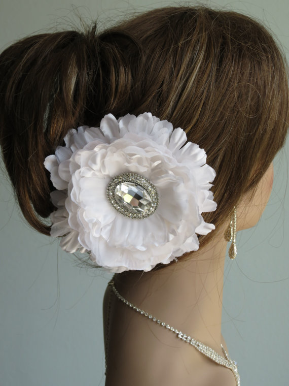 Wedding - SALE Antique White Bridal Flower Hair  Clip Wedding Hair Clip Wedding Accessory