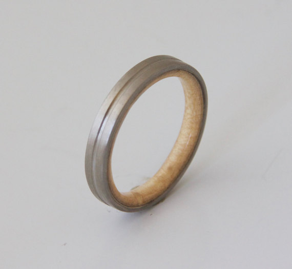 Hochzeit - Unique Birdeye Sugar Maple  Wood Ring, Jewelry, Ring, Wood Jewelry, Wedding, Wedding Band, Alternative Engagement Ring, Him, Men, Mens Gift
