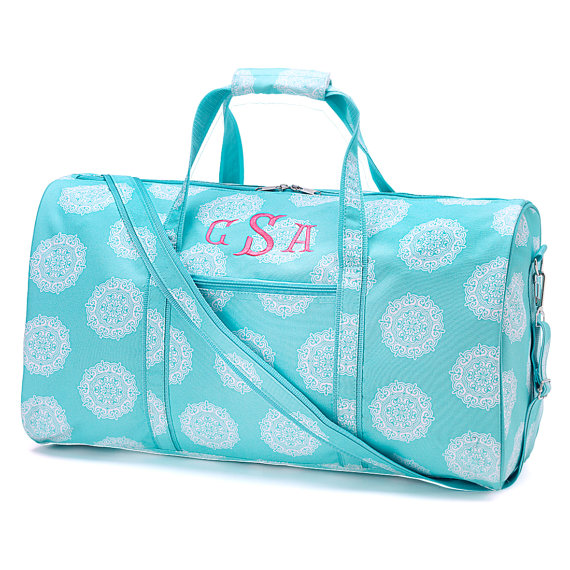 Mariage - Monogrammed Embroidered Duffel