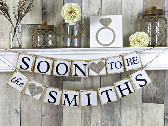 Wedding - Engagement Banner, Soon to Be Banner, Engagement Party Decor, Engagement Party Ideas