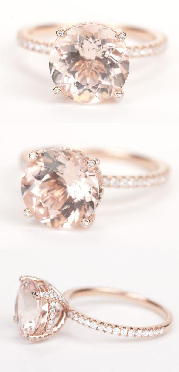 زفاف - 15 Stunning Rose Gold Wedding Engagement Rings That Melt Your Heart